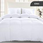 Utopia Bedding Comforter Duvet Insert, Quilted Comforter with Corner Tabs, Box Stitched Down Alternative Comforters King Size (White)