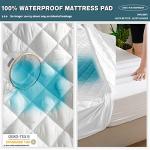 UNILIBRA Queen Mattress Protector Waterproof, Deep Pocket Mattress Pad Cover Fits to 6''-21'', Breathable Hollow Cotton Filling Quilted Mattress Protector for Queen Size