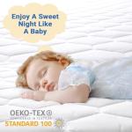 MUXHOMO Queen Mattress Protector, 100% Waterproof Quilted Mattress Cover Queen Size Bed, Noiseless Soft & Cooling Mattress Pad Cover, Deep Pocket 6"-21", White