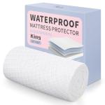 King Size Waterproof Mattress Protector Fitted Mattress Pad Cover with Deep Pocket Up to 18''