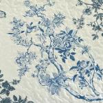 WONGS BEDDING Blue Floral Quilt Set Queen,Botanical Leaf & Butterfly Pattern Quilts Bedspread Coverlet Set,Soft Beautiful Farmhouse Plants Quilts Bedding Set