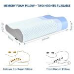 Memory Foam Pillows Neck Pillow Bed Pillow for Sleeping, Ergonomic Cervical Pillow for Neck and Shoulder Pain Relief,Orthopedic Contour Pillow for Side Back Stomach Sleeper(Blue&Grey)