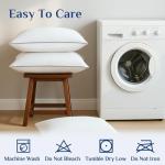 JOLLYVOGUE Pillows Queen Size Set of 2, Oeko-Tex Certified Pillows with Double-Sided Crystal Velvet, Medium Support for Side, Back, Stomach Sleepers