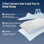 Shredded Memory Foam Cooling Soft Bamboo Viscose Pillows King Set of 2, Adjustable Hypoallergenic Hotel Quality Bed Pillows for Side, Back and Stomach Sleeper, Oeko-TEX Certified