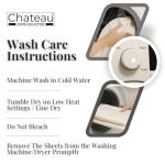 100% Egyptian Cotton Sheets Queen Size Bed Set, Deep Pocket Queen Sheet Set, 400 Thread Count Cotton Bed Sheets, Naturally Cool Soft Breathable No Pill Elasticated Luxury White Bedding For All Seasons