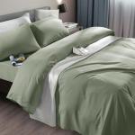 SONORO KATE Bed Sheet Set Super Soft Microfiber 1800 Thread Count Luxury Egyptian Sheets Fit 18-24 Inch Deep Pocket Mattress Wrinkle-6 Piece (Sage, King)