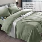 SONORO KATE Bed Sheet Set Super Soft Microfiber 1800 Thread Count Luxury Egyptian Sheets Fit 18-24 Inch Deep Pocket Mattress Wrinkle-6 Piece (Sage, King)