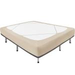 Biscaynebay Decorative Box Spring Cover Queen Size, Light Camel Luxurious Jersey Knitting Stretchy Wrap Around 4 Sides Bed Skirt for Home/Hotels, Easy Fit Wrinkle & Fade Free Machine Washable