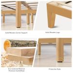 COLAMY 12 Inch Wood Platform Bed Frame，Sturdy Full Size Bed Frame with Wood Slat Support, No Box Spring Needed,Rustic Pine