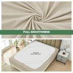 Biscaynebay Decorative Box Spring Cover Queen Size, Light Camel Luxurious Jersey Knitting Stretchy Wrap Around 4 Sides Bed Skirt for Home/Hotels, Easy Fit Wrinkle & Fade Free Machine Washable