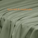 SONORO KATE Bed Sheet Set Super Soft Microfiber 1800 Thread Count Luxury Egyptian Sheets Fit 18-24 Inch Deep Pocket Mattress Wrinkle-6 Piece (Sage, King)