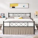 Biscaynebay Wrap Around Bed Skirts with Split Corners for Queen Beds 18" Drop, Light Camel Adjustable Elastic Dust Ruffles Easy Fit Wrinkle Resistant Silky Luxurious Fabric Machine Washable