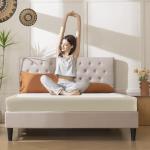 Biscaynebay Decorative Box Spring Cover Queen Size, Light Camel Luxurious Jersey Knitting Stretchy Wrap Around 4 Sides Bed Skirt for Home/Hotels, Easy Fit Wrinkle & Fade Free Machine Washable