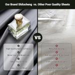 Shilucheng 4 Piece Queen Sheet Sets, Cooling Sheets, Blend Rayon Derived from Bamboo, Deep Pocket Up to 16", Breathable & Soft Bed Sheets, Hotel Silky Bedding Set, Dark Grey