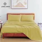 LANE LINEN Eco Friendly 100% Organic Cotton Fully Elasticized Twin XL Sheet Set, Low Pilling Fade Resistant Machine Washable Extra Long Twin Bedding Set, Soft & Comfy Cotton Sheets- Cocoon