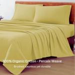 LANE LINEN Eco Friendly 100% Organic Cotton Fully Elasticized Twin XL Sheet Set, Low Pilling Fade Resistant Machine Washable Extra Long Twin Bedding Set, Soft & Comfy Cotton Sheets- Cocoon