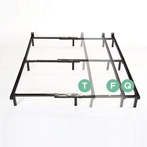 ZINUS Compack Metal Adjustable Bed Frame, 7 Inch Support Bed Frame for Box Spring and Mattress Set, Twin/Full/Queen, Black