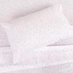 Kids Rule 3-Piece Pink & Purple Stardust Bed Sheet Set for Kids & Girls – Twin Flat, Twin Fitted and Queen Pillowcase - Soft and Smooth Brushed Microfiber Polyester