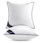 Siluvia 18"x18" Pillow Inserts Set of 2 Decorative Square Throw 18" Pillows with 100% Cotton Cover for Sofa, Couch, and Bed - White