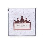 Kids Rule 3-Piece Pink & Purple Stardust Bed Sheet Set for Kids & Girls – Twin Flat, Twin Fitted and Queen Pillowcase - Soft and Smooth Brushed Microfiber Polyester