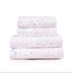 Kids Rule 3-Piece Pink & Purple Stardust Bed Sheet Set for Kids & Girls – Twin Flat, Twin Fitted and Queen Pillowcase - Soft and Smooth Brushed Microfiber Polyester