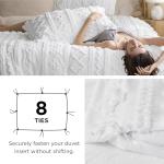 Bedsure Boho Kids Duvet Cover Queen Size（Duvet Insert/Comforter not Included - Tufted Duvet Cover Queen for All Seasons,Soft Shabby Chic Boho Bedding (Olive Green, 90" x 90")