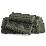 Bedsure Boho Kids Duvet Cover Queen Size（Duvet Insert/Comforter not Included - Tufted Duvet Cover Queen for All Seasons,Soft Shabby Chic Boho Bedding (Olive Green, 90" x 90")