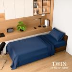 Furrnook Satin Bed Sheets 3-Piece Set - Breathable Cooling & Hotel Luxury - Easy-Care Microfiber Bedding (Blue, Twin)