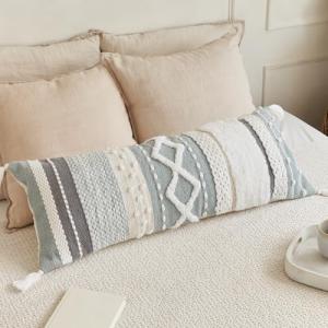 Decorative Boho Lumbar Pillow Cover 14x36 – Beautiful Throw Pillow with Soft Texture for Bed, Couch Decor or as Body Cushion – A Stylish Addition to Your Bedroom
