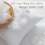 MIULEE Pillows Inserts, Pack of 4 18x18 Inch 100% Virgin Microfiber Filling Throw Pillows for Bed Couch Sofa