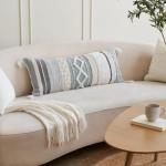 Decorative Boho Lumbar Pillow Cover 14x36 – Beautiful Throw Pillow with Soft Texture for Bed, Couch Decor or as Body Cushion – A Stylish Addition to Your Bedroom