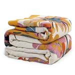 MSGKV Boho Throw Blanket 60''x80'',100% Cotton Blankets for Couch Bed,Cotton Quilt Travel Muslin Blankets Farmhouse Home Decor Soft Lightweight Picnic Blanket