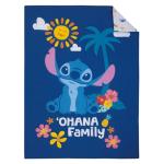 NoJo Disney S is for Stitch 4 Piece Toddler Bed Set Includes a Comforter, Fitted Bottom Sheet, Flat top Sheet, and Reversible Pillowcase. Features Fun and Playful Stitch in a Tropical Pattern