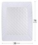 Utopia Bedding 2 Pack Waterproof Mattress Protector, Twin Mattress Pad, Quilted Fitted Cover Stretches up to 16 Inches Deep (White)
