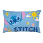 NoJo Disney S is for Stitch 4 Piece Toddler Bed Set Includes a Comforter, Fitted Bottom Sheet, Flat top Sheet, and Reversible Pillowcase. Features Fun and Playful Stitch in a Tropical Pattern