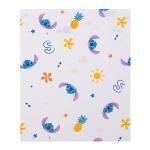 NoJo Disney S is for Stitch 4 Piece Toddler Bed Set Includes a Comforter, Fitted Bottom Sheet, Flat top Sheet, and Reversible Pillowcase. Features Fun and Playful Stitch in a Tropical Pattern
