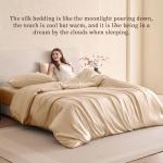 Luxury Mulberry Silk Duvet Cover Set, Champagne