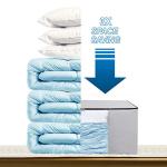 Cube Vacuum Storage Bags, Space Saver Bags, Premium Totes with Cubic Vacuum Compression Seal Bags for Clothing & Bedding. Jumbo Organizer for Storing Clothes, Comforters, Blankets, Pillows & More!