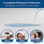 Queen Size Luxury Tencel Mattress Protector, 100% Waterproof, Ultra Soft, Naturally Cooling & Breathable, Deep Pocket Up to 18"