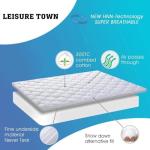 LEISURE TOWN Queen Mattress Pad Fitted Quilted Cotton Mattress Cover Cooling Soft Pillow Top Mattress Topper with Down Alternative Filling Mattress Protector with 8-21 Deep Pocket (60x80 White)