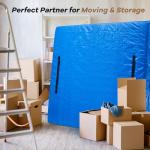 BETU Mattress Bags for Moving, Mattress Protector Waterproof Mattress Cover Queen Size Storage Bags with 8 Heavy-Duty Handles and Zipper for Bed Extra Thick Large Reusable (82"x62"x15" Blue)