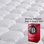 LEISURE TOWN Queen Mattress Pad Fitted Quilted Cotton Mattress Cover Cooling Soft Pillow Top Mattress Topper with Down Alternative Filling Mattress Protector with 8-21 Deep Pocket (60x80 White)