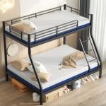 Twin Over Full Metal Bunk Bed Set with 6" Mattresses Included, All-in-One Bunk Bed for Kids/Adults, Heavy Duty Sturdy Frame with Ladder & Guardrail, with Memory Foam Mattress, Easy Assembly