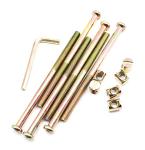 binifiMux 6-Pack M8x130mm Bunk Bed Screws Replacement Set, Hex Drive Socket Cap Bolts Barrel Nuts Set for Headboard Bunk Bed Frame, M8 x 15mm Barrel Nuts, Toddler Bed Screws