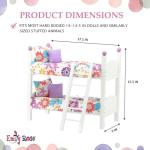 Emily Rose 14 Inch Doll Furniture - 2 White Single Stackable Beds Bunkbed with Colorful 4-PC Bedding Sets & Ladder - USA Business
