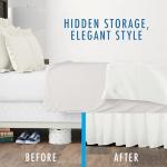 FRESH IDEAS Ideas Bedding Ruffled Bed Skirt, Classic 14” Drop Length, Gathered Styling, Twin, White FRE30114WHIT01