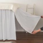 Dorm Room Bed Skirt Twin XL - College Dorm Bed Skirt - Extra Long Dorm Room Bed Skirt 42 Inch Tailored Drop - 100% Microfiber Dorm Room Bedskirts - College Dorm Bed Skirt - White, Twin-XL /42 Drop