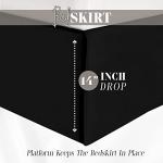 Elegant Comfort 1-Piece Solid Bed Skirt, 1500 Premium Hotel Quality Microfiber, Minimalist Design with a Modern Look- Easy Care, Wrinkle and Stain Resistant, Bedskirt, King, Twilight Black