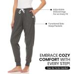 Essential Elements 3 Pack: Women's 100% Cotton Lounge Sleep Casual Pajama Bottom Jogger Sweatpants (Large, Set C)
