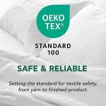 SERTA Modern Solid Bed Skirt, Hotel Quality Dust Ruffle with 13 Inch Drop, Machine Washable, King, White